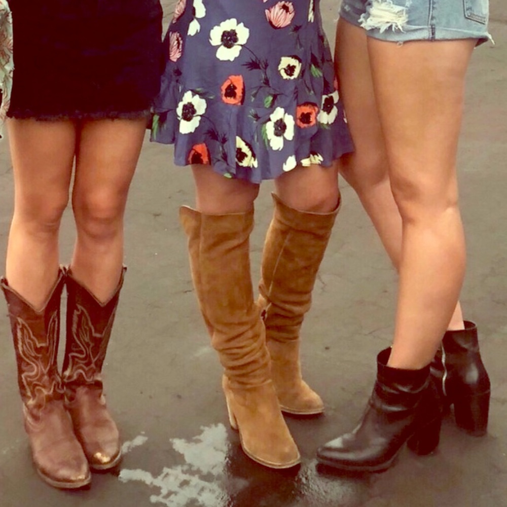 Steve Madden over the knee suede western boots